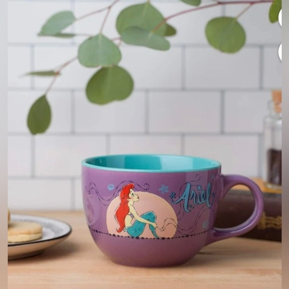 Disney The Little Mermaid Ariel mug wide mouth coffee soup mug 24 OZ - Picture 1 of 11